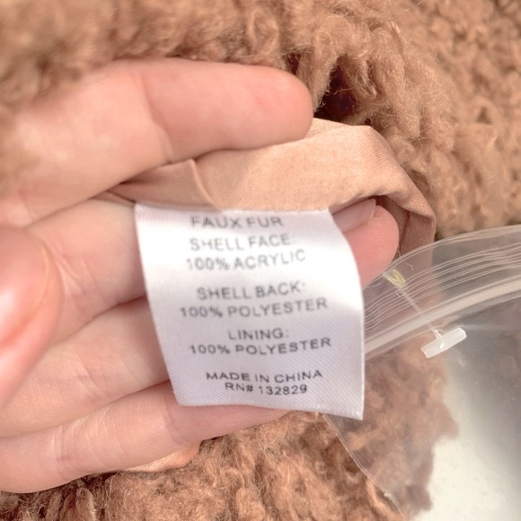 MAJORELLE Hazelnut Faux Fur Cropped Jacket size small - Picture 8 of 10